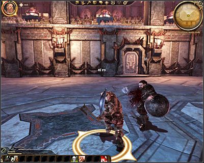 Do pokonania będzie w sumie trzech przeciwników (M6, 6) - Mainar (w pełni sił lub otruty), Adalbo i Lenka - Dragon Age Początek: Krasnolud plebejusz - Dowód lojalności - Dragon Age: Początek - poradnik do gry