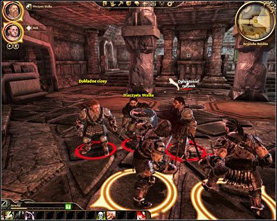 W ostatnim pomieszczeniu (M7, 3) czeka Cię walka z Berahtem pełniącym rolę mini-bossa oraz dwoma podrzędnymi opryszkami - Dragon Age Początek: W niewoli - Dragon Age: Początek - poradnik do gry