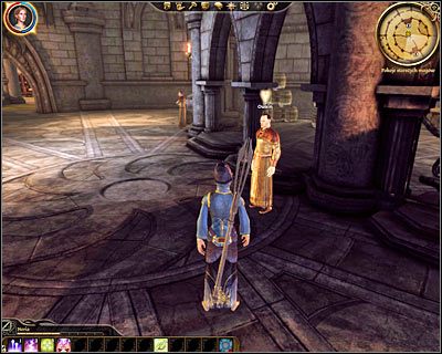 Pierwsza część tego questu będzie polegała na przedostaniu się przez drzwi w podziemiach i w związku z tym będziesz musiał poprosić Owaina (M11, 7) z magazynu o różdżkę ognia - Dragon Age Początek: Więzy krwi i magii - Dragon Age: Początek - poradnik do gry