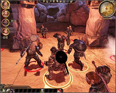 Jeśli dojdzie do bitwy to tradycyjnie już powinieneś w pierwszej kolejności pozbyć się chociaż części wrogich łuczników - Dragon Age Początek: Szlachetna wyprawa - Dragon Age: Początek - poradnik do gry