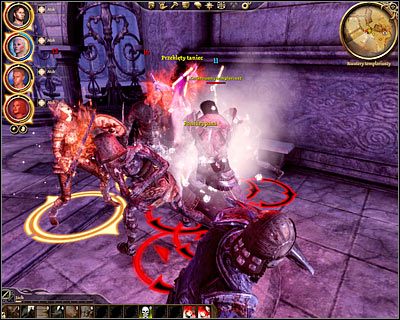 Niedługo po znalezieniu się w nowym miejscu natrafisz na pomieszczenie z demonem i opętanym templariuszem (M34, 6) - Dragon Age Początek: Przerwany krąg (2) - Dragon Age: Początek - poradnik do gry