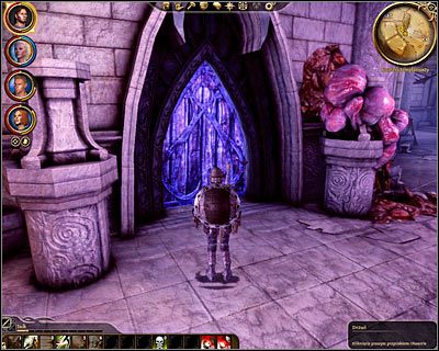 Docelowo musisz dotrzeć do większej sali, w której gra automatycznie wyświetli cut-scenkę z kontrolowanej rozmowy z Demonem gnuśności (M34, 7) - Dragon Age Początek: Przerwany krąg (2) - Dragon Age: Początek - poradnik do gry