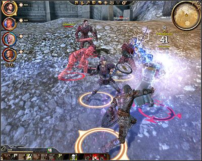 Opis: Po dotarciu do strefy [Góry Mroźnego Grzbietu - Przełęcz ] (M47, 1) udaj się do widocznego w oddali wejścia do krasnoludzkiego zamku - Dragon Age Początek: Patronka swego rodu - Dragon Age: Początek - poradnik do gry