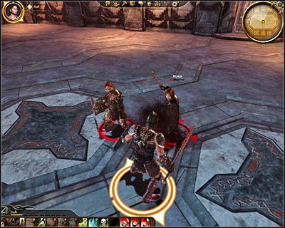 Druga walka będzie już nieco trudniejsza, a to dlatego, że na arenie pojawi się jednocześnie dwóch wrogów - Myaja i Lucjan - Zaufanie lorda - pierwsze zadanie | Questy - Orzammar | Dragon Age Początek - Dragon Age: Początek - poradnik do gry