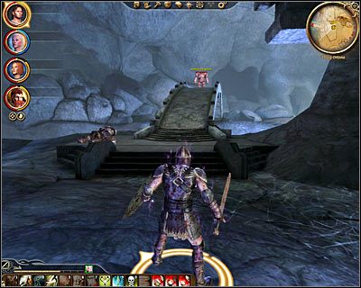 Przesuwaj się w dalszym ciągu na zachód i uważaj na pająki , które mogą pojawić się nieopodal uciekającego Rucka - Patronka swego rodu (2) | Questy - Orzammar | Dragon Age Początek - Dragon Age: Początek - poradnik do gry