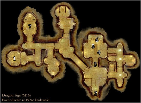 1 - Mapa M16 Pałac królewski | Mapy | Dragon Age Początek - Dragon Age: Początek - poradnik do gry