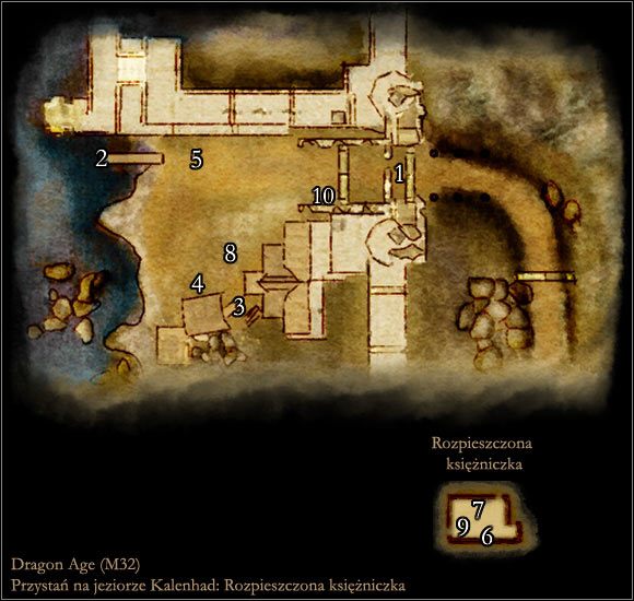 1 - Mapa M32 Przystań na jeziorze Kalenhad | Mapy | Dragon Age Początek - Dragon Age: Początek - poradnik do gry