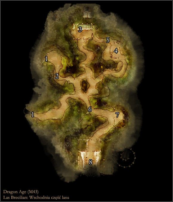 1 - Mapa M43 Las Brecilian - Wschód | Mapy | Dragon Age Początek - Dragon Age: Początek - poradnik do gry