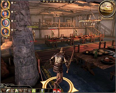 Do pierwszej poważnej bitwy dojdzie tuż po dotarciu do pomieszczenia będącego jadalnią (M70, 3) - Dragon Age Początek: Ostatnia prośba (Denerim) - Dragon Age: Początek - poradnik do gry