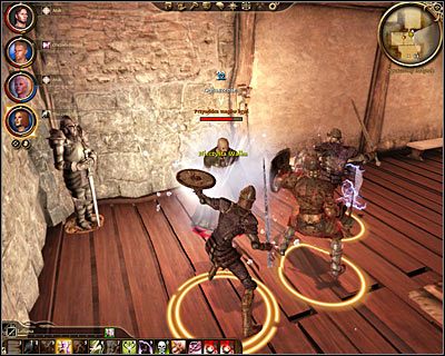 Po wysłuchaniu krótkiego przemówienia Przywódcy magów krwi czeka Cię walka z nim, jak również z innymi przeciwnikami , wśród których znajduje się mini-boss (Kapitan najemników ) (M70, 7) - Dragon Age Początek: Ostatnia prośba (Denerim) - Dragon Age: Początek - poradnik do gry