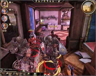 Wejdź do środka, gdzie automatycznie zainicjowana zostanie cut-scenka z rozmowy z Paedanem i Shaevrą - Dragon Age Początek: Próba Kruków (Denerim) - Dragon Age: Początek - poradnik do gry