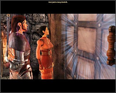 Jeśli zdecydowałeś się zrezygnować z przebrania to musisz się bardzo pilnować, gdyż strażnicy Howea są bardzo wyszkoleni, a ponadto wpadłbyś po drodze na wielu z nich - Dragon Age Początek: Ratunek dla królowej (1) (Denerim) - Dragon Age: Początek - poradnik do gry