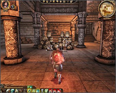 Możesz już udać się na drugi koniec korytarza i wybrać ostatnie drzwi po lewej stronie, czyli biuro pułkownika (M79, 5) - Dragon Age Początek: W niewoli! (Denerim) - Dragon Age: Początek - poradnik do gry