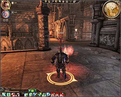 Po drodze do wyeliminowania będą jeszcze dwie grupy wrogów - jedna w psiarni (strażnik i dwa ogary ) (M79, 3) i jedna w pomieszczeniu z celami (dwóch gwardzistów ) (M79, 13) - Dragon Age Początek: W niewoli! (Denerim) - Dragon Age: Początek - poradnik do gry