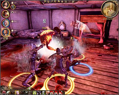 W kolejnym pomieszczeniu czekają Cię walki z nowymi duchami , wśród których nie zabraknie mini-bossa - Dragon Age Początek: Czyhający w mroku (Denerim) - Dragon Age: Początek - poradnik do gry