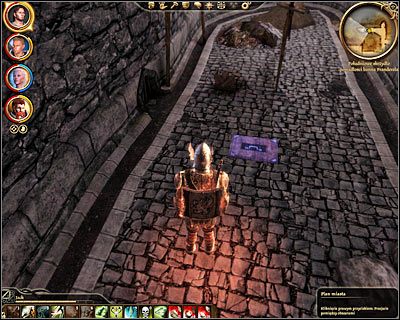 Musisz teraz powrócić do miejsca startu (M75, 1), przy czym na drodze stanie Ci kilka grup doskonale wyposażonych żołnierzy - Dragon Age Początek: Fala przestępstw (2) (Denerim) - Dragon Age: Początek - poradnik do gry