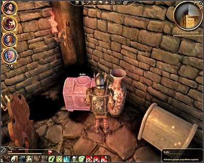 Po zabezpieczeniu pomieszczenia wejdź do północnego składziku (M75, 13) - Dragon Age Początek: Fala przestępstw (2) (Denerim) - Dragon Age: Początek - poradnik do gry