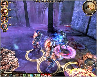 Zapisz stan gry (DLC2, 8) i skieruj się do południowej części pomieszczenia, gdzie do obejrzenia będzie nowa cut-scenka (DLC2, 9) - Szczyt wojownika (2) | DLC - Twierdza Strażnika | Dragon Age Początek - Dragon Age: Początek - poradnik do gry