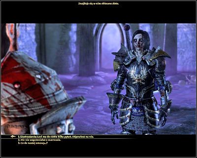 Jeżeli sprzymierzyłeś się z Sophią to w trakcie ostatniej rozmowy z demonem warto oczywiście przypomnieć jej o tym żeby dotrzymała swojej strony umowy, dowiadując się na temat miejsca ukrycia złota lub poznając historię przodków Leviego (do opowieści Sophii możesz wtrącać się w wybranych momentach) - Szczyt wojownika (4) | DLC - Twierdza Strażnika | Dragon Age Początek - Dragon Age: Początek - poradnik do gry