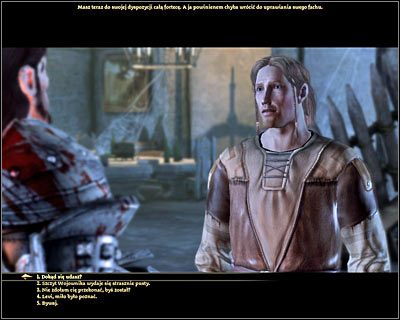 Niezależnie od wybranego sojusznika quest ten zakończy się rozmową z Levim , który podziękuje Ci za udzieloną pomoc i podzieli się swoimi planami odnośnie dalszego przeznaczenia wieży - Szczyt wojownika (4) | DLC - Twierdza Strażnika | Dragon Age Początek - Dragon Age: Początek - poradnik do gry