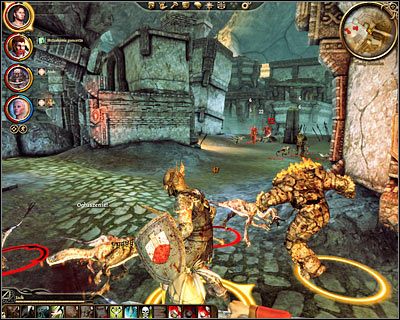 Po dotarciu na drugą stronę zaczniesz być atakowany przez duże grupki głębinowców - Wspomnienia golema | DLC - Kamienny więzień | Dragon Age Początek - Dragon Age: Początek - poradnik do gry