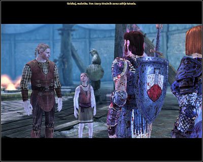 Ten wariant ma identyczny początek do Rozwiązania 3, tak więc musisz wyrazić chęć udzielenia pomocy demonowi i zamiast zajęcia się rozwiązaniem zagadki powrócić do Wilhelma - Golem w Honnleath (3) | DLC - Kamienny więzień | Dragon Age Początek - Dragon Age: Początek - poradnik do gry