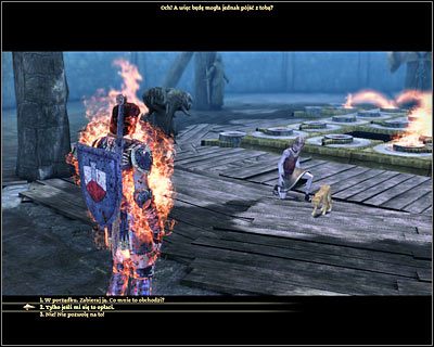 To jeden z trzech wariantów wymuszający na Tobie konieczność rozwiązania zagadki z płomieniami, której pełny opis odnajdziesz w sekcji Zagadka - Golem w Honnleath (3) | DLC - Kamienny więzień | Dragon Age Początek - Dragon Age: Początek - poradnik do gry