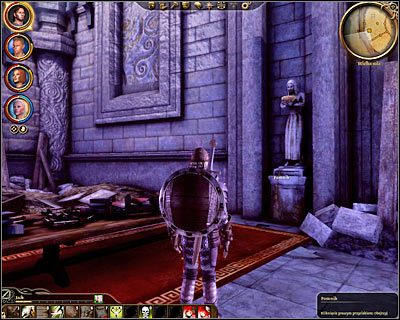Awansowałeś do fazy drugiej, polegającej na klikaniu na różnych pomnikach znajdujących się w strefie [Wieża Kręgu - Wielka sala ] - Dragon Age Początek: Straż w Kresowisku (Wieża Kręgu) - Dragon Age: Początek - poradnik do gry