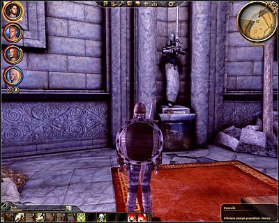 Następnie kliknij na pomniku z uniesionym mieczem (M34, 14) - Dragon Age Początek: Straż w Kresowisku (Wieża Kręgu) - Dragon Age: Początek - poradnik do gry