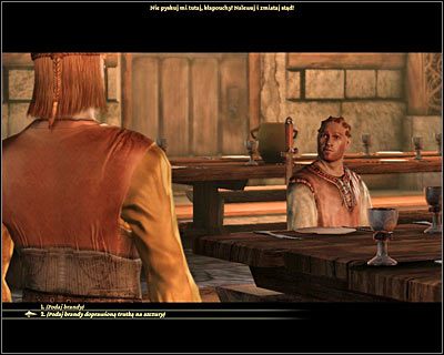 W kolejnym pomieszczeniu zaczepiony zostaniesz przez kucharza (M10, 3), ale na szczęście pozbędzie się niego dla Ciebie kuchcik Adwen - Dragon Age Początek: Uroczysty dzień (2) - Dragon Age: Początek - poradnik do gry