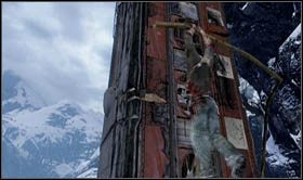 Po przedostaniu się na przeciwległą stronę wagonu, znów skorzystaj z żółtej rurki i rozpocznij wspinaczkę - Rozdział 1 Młot i kowadło | Opis przejścia Uncharted 2 Among Thieves - Uncharted 2: Among Thieves - poradnik do gry