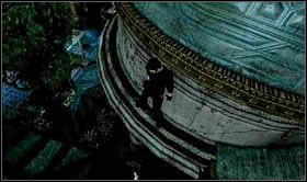 Wychodząc na zewnątrz, trafisz na wysoko usytuowany balkon - Rozdział 2 Kradzież z włamaniem (3) | Opis przejścia Uncharted 2 Among Thieves - Uncharted 2: Among Thieves - poradnik do gry