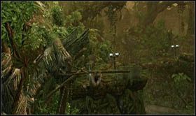 Po zażegnaniu niebezpieczeństwa rozejrzyj się, a dostrzeżesz fragment drewnianych konstrukcji, będących w ruinie - Rozdział 3 Borneo | Opis przejścia Uncharted 2 Among Thieves - Uncharted 2: Among Thieves - poradnik do gry