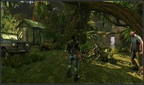 Teraz podejdź do drabiny, znajdziesz ją w miejscu, skąd nadbiegali nowi wrogowie i podsadź swojego współtowarzysza, by ten mógł umożliwić Ci przejście - Rozdział 3 Borneo | Opis przejścia Uncharted 2 Among Thieves - Uncharted 2: Among Thieves - poradnik do gry