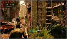 W chwili wyrzucenia granatu, przeciwnicy dostrzegą Cię i rozpocznie się intensywną wymiana ognia - Rozdział 5 Walki w mieście (2) | Opis przejścia Uncharted 2 Among Thieves - Uncharted 2: Among Thieves - poradnik do gry