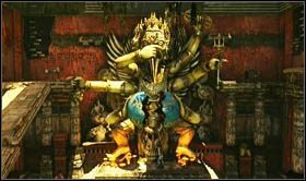 Przestawiamy kolejną rękę (tę z czaszkami) i wspinamy się pod sufit korzystając z wystających cegieł - Rozdział 8 Tajemnice miasta | Opis przejścia Uncharted 2 Among Thieves - Uncharted 2: Among Thieves - poradnik do gry