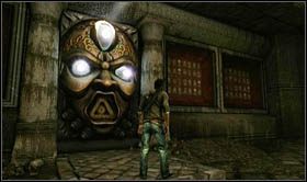 Po rozpoczęciu rozdziału, podejdź do pierwszego lustra i skieruj promień światła na pierwszą twarz (na przeciwko zwierciadło, u podstaw wielkiej sali) - Rozdział 9 Ścieżka światłości | Opis przejścia Uncharted 2 Among Thieves - Uncharted 2: Among Thieves - poradnik do gry