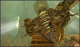 Podejdź do niego i rozpocznij wspinaczkę w górę po drodze skacząc po różnych, ozdobnych elementach - Rozdział 9 Ścieżka światłości | Opis przejścia Uncharted 2 Among Thieves - Uncharted 2: Among Thieves - poradnik do gry