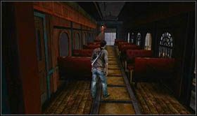 Biegnąc wzdłuż niego przeskocz na żółtą, metalową kładkę [sekret 5] , a z niej do wagonu osobowego (po prawej stronie, patrząc w kierunku wejścia) - Rozdział 12 Zdążyć na pociąg | Opis przejścia Uncharted 2 Among Thieves - Uncharted 2: Among Thieves - poradnik do gry