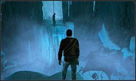 Następnie skieruj się w głąb jaskini, przechodząc dwukrotnie przez wąskie szczeliny - Rozdział 17 W górach (1) | Opis przejścia Uncharted 2 Among Thieves - Uncharted 2: Among Thieves - poradnik do gry