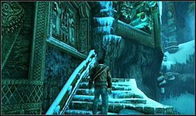 Po obejrzeniu scenki, skręć w lewo i wejdź na znajdujący się tam przełącznik - Rozdział 18 Serce z lodu (1) | Opis przejścia Uncharted 2 Among Thieves - Uncharted 2: Among Thieves - poradnik do gry