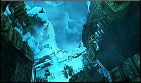 Będąc na szczycie płaskorzeźby uchwyć się gzymsu, a po schowaniu się ostatniego elementu, przejdź nim w prawo - Rozdział 18 Serce z lodu (1) | Opis przejścia Uncharted 2 Among Thieves - Uncharted 2: Among Thieves - poradnik do gry