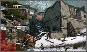 Gdy do tego dojdzie, kamera obuci się tak, by pokazać jak pojawi się za Tobą czołg 9przebijając przez ścianę) - Rozdział 20 Kotek i mysz (2) | Opis przejścia Uncharted 2 Among Thieves - Uncharted 2: Among Thieves - poradnik do gry