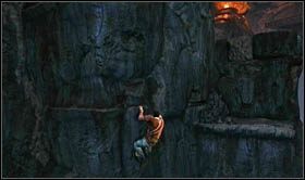 Następnie powtórz czynność, tym razem przedostając się na ścianę z wieloma uchwytami skalnymi - Rozdział 24 Droga do Shambhali | Opis przejścia Uncharted 2 Among Thieves - Uncharted 2: Among Thieves - poradnik do gry