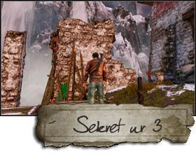 Sekret trzeci znajduje się koło jedynego działa maszynowego, napotkanego na przestrzeni całego rozdziału - Rozdział 22 Gompa | Sekrety w Uncharted 2 Among Thieves - Uncharted 2: Among Thieves - poradnik do gry