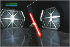 Za każdym razem, kiedy Starkiller awansuje na kolejny poziom doświadczenia, otrzymasz po jednej ze sfer Mocy - Misja 01 - TIE Fighter Factory (cz.1) - Opis przejścia - Star Wars: The Force Unleashed - Ultimate Sith Edition - poradnik do gry