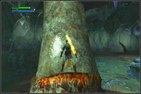 Drugi holocron (Force Talent Sphere) jest zawieszony ponad wielkim zębem sarlacca - Misja 07 - Imperial Felucia (cz.1) - Opis przejścia - Star Wars: The Force Unleashed - Ultimate Sith Edition - poradnik do gry