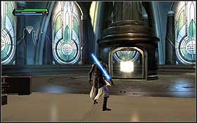 Aby zdobyć ostatni holocron znajdujący się w planetarium, podejdź do posągu w końcu Sali i Mocą wysuń go do góry - Jedi Temple (cz.1) - Dodatki - Star Wars: The Force Unleashed - Ultimate Sith Edition - poradnik do gry