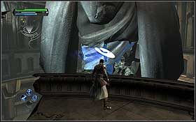 Po jego zabraniu odwróć się i zeskocz poziom niżej - Jedi Temple (cz.1) - Dodatki - Star Wars: The Force Unleashed - Ultimate Sith Edition - poradnik do gry