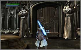 W planetarium pojawią się nowi przeciwnicy, przeciwko którym najlepiej spisze się moc Błyskawic - Jedi Temple (cz.1) - Dodatki - Star Wars: The Force Unleashed - Ultimate Sith Edition - poradnik do gry